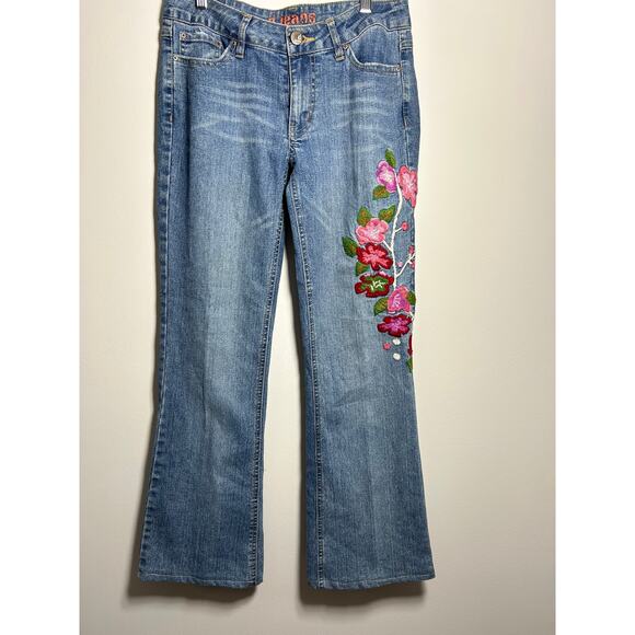 D Jeans Embroidered Floral  Size 6 - Picture 5 of 8